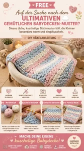 Dicke Babydecke stricken: einfaches Muster