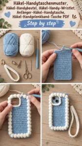 Handytasche zum Umhängen häkeln
