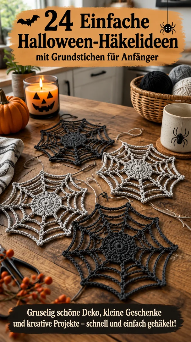 24 Einfache Halloween-Häkelideen mit Grundstichen für Anfänger