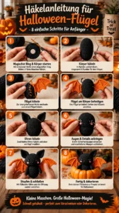 Häkelanleitung für Halloween-Flügel – 8 einfache Schritte für Anfänger
