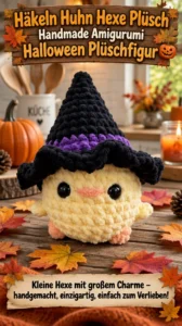 Häkeln Huhn Hexe Plüsch Handmade Amigurumi Halloween Plüschfigur