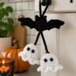 Häkelarbeiten zu Halloween: Geist und Fledermaus im DIY-Video