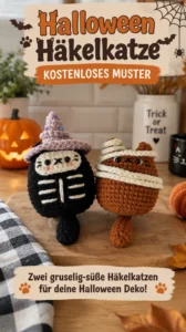 Halloween-Katze häkeln