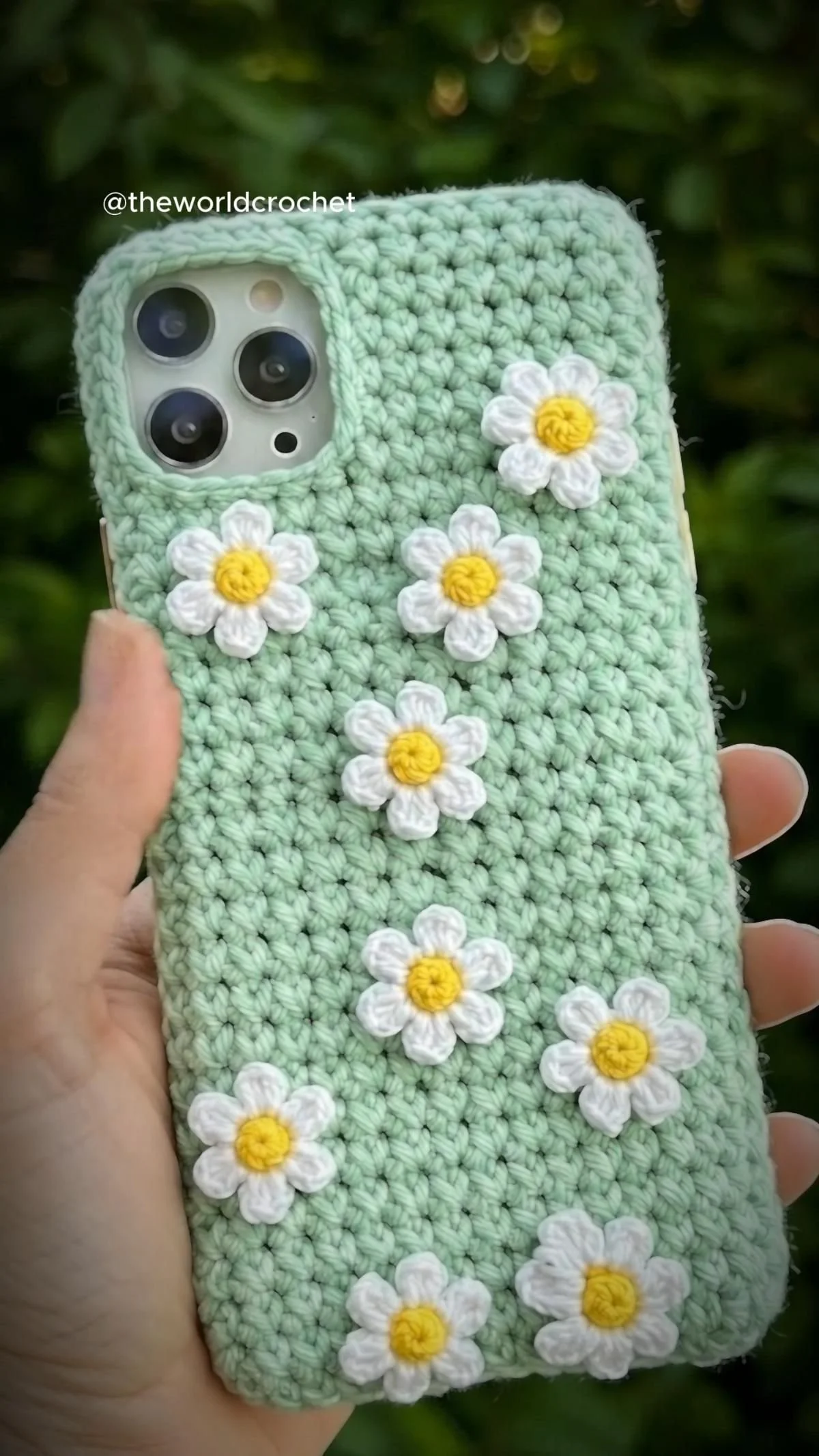 🌸 Häkelblumen-Handyhülle 📱