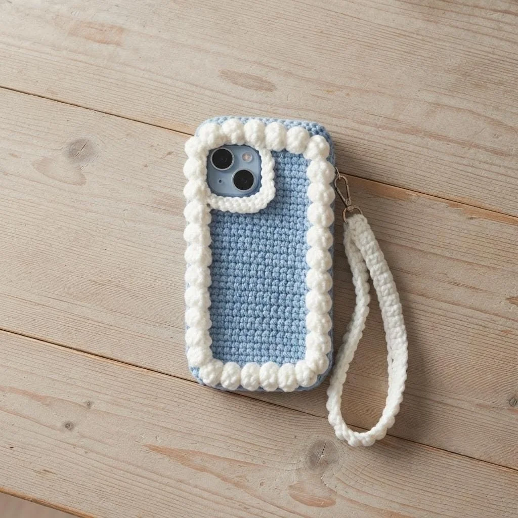 Häkel-Handytaschenmuster, Häkel-Handybeutel, Häkel-Handy-Wristlet, Anfänger-Häkel-Handytasche, Häkel-Handgelenkband-Tasche PDF