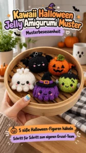 Halloween-Amigurumi häkeln: Wackelpudding-Figur