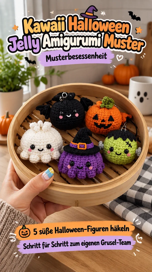 Halloween-Amigurumi häkeln: Wackelpudding-Figur